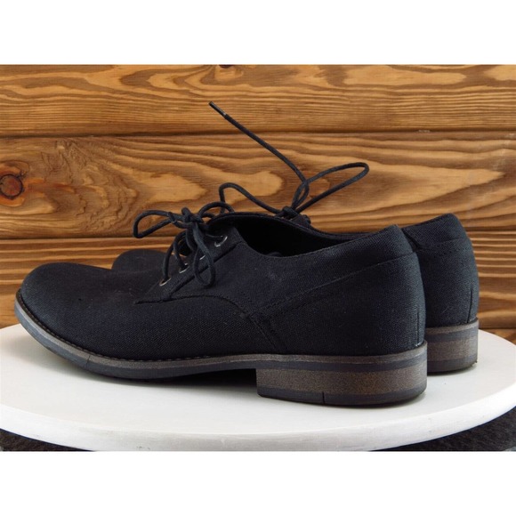 Perry Ellis Sz 10 Derby Oxfords Black Fabric Men Lace‎ Up Westbrook Medium - Picture 9 of 11